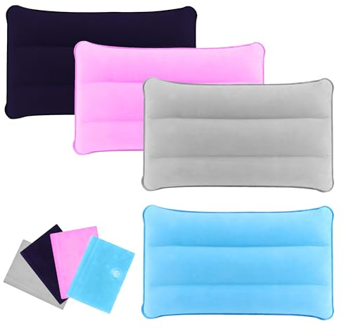 TYSM-CC Cojín Inflable de Viaje para Camping 4Pcs Almohadas de Camping Hinchables Almohada de Viaje Ultraligera Almohada de Playa para Playa, Senderismo
