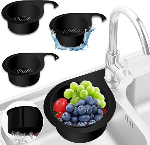 Shinybox Cestello per Scolapasta, 3 Pezzi Filtro per Lavello da Cucina, Scolapiatti da Cucina, Scolapasta per Lavello da Cucina per Filtrare Rifiuti di Cucina e Lavaggio di Frutta
