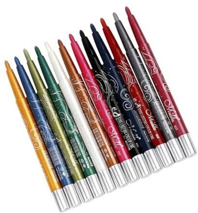 Healeved 12stücke Automatischer Rotations-lidschattenstift Wasserdichter Farbintensiver Augen-make-up-stift Mit Sanfter Textur Für Atemberaubende Looks