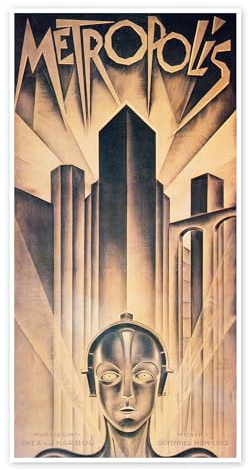 Metropolis Poster 50 x 100 cm Beige Wandbilder Wanddeko