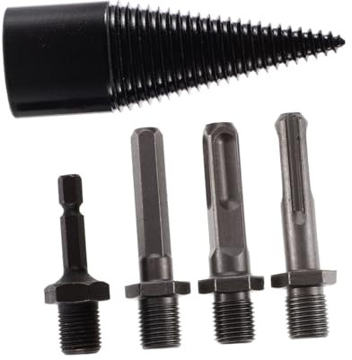 Vaguelly 5pcs Wood Splitter Drill Bits for Log Splitter Firewood Drill Bit Wood Splitting Heavy Duty High Efficiency