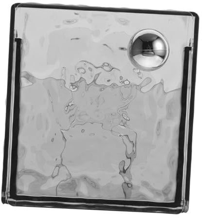 Baluue Caja de Algodón Cosmético de Pared Organizador de Tapa Abatible Ahorra Espacio Elegante Caja de Almacenamiento de Cosméticos para Baño Prueba de Polvo