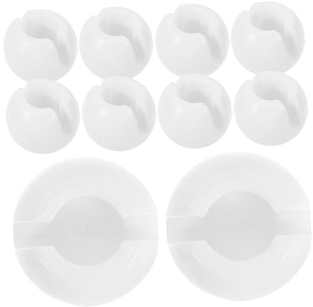 Tope de Cadena de Cuentas 8x4 Mm, Plástico Blanco para Persianas | 24 Piezas, Uso Versátil para Cadena Cuentas, Ajuste Fiable y Acabado Elegante