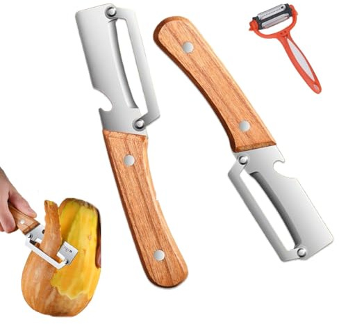 Pelaverdure multifunzione per cucina, lame ultra affilate in acciaio inox, manici ergonomici antiscivolo, gadget da cucina per sbucciare frutta e verdura, con apribottiglie