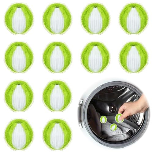 12 Stück Tierhaarentferner Waschmaschine, Fusselbälle Waschmaschine | Geeignet für Fusselball für Waschmaschine; Produktdetails und Passform vor dem Kauf prüfen.