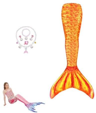 Niedliches Set Kinderkleidung Lustige Und Verspielte Muster Ideal FüR Pool Und Meer,schwimmflossenkindermeerjungfrau-150