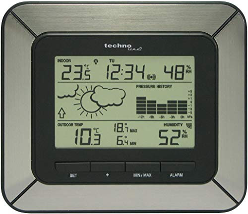 Technoline Wetterstation WS 9273-IT mit Vorhersage von Wettersituationen und Wettertendenz sowie 12h Luftdruckhistore