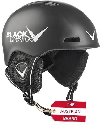 Black Crevice Kinder Skihelm Stubai, schwarz, 48-52 cm