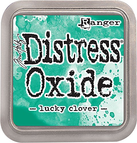 Ranger Tim Holtz Distress Oxide Ink pad Lucky Clover, Synthetisches Matrial, Grün, 7.5 x 7.5 x 1.9 cm