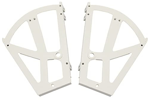 BE-TOOL Lot de 2 charnières d'armoire à chaussures en plastique à deux couches avec cadre à rabat - 228 x 255 mm - Blanc