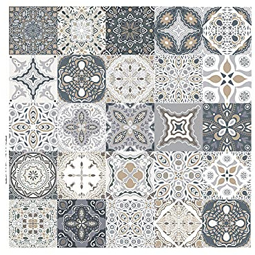 25 pegatinas de mosaico de PVC, para azulejos, papel pintado autoadhesivo para cocina, baño, decoración del hogar (20 x 20 cm)