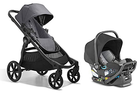 Baby Jogger City Select 2 Single-to-Double Modular Travel System Includes City GO 2 Infant Car Seat Radiant Slate