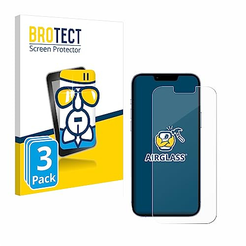 BROTECT 3 Stück Schutzglas für Apple iPhone 13 Pro Max Schutzfolie Panzer Folie Glas Displayschutz Made in Germany [Kratzfest 9H, Anti-Fingerprint]