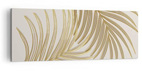 Moderno Quadro su Tela 140x50 cm Stampe da Parete Botanica Natura - 4738 | Foglie Palma Alberi Quadro Decorativo XXL 1 pezzo Soggiorno Camera da Letto Arte da Parete Decorazione da Parete ARTTOR