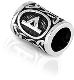 NKlaus THURISAZ - 925 Sterling Silber Futhark Bartperle Germanisch Celtic Wikinger 3565