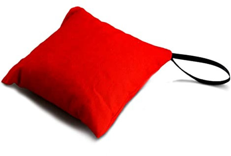 Duftkissen Minze - Kräuterkissen 12x12cm + Aufhänger - kirschrot - 100% naturrein. Pfefferminze