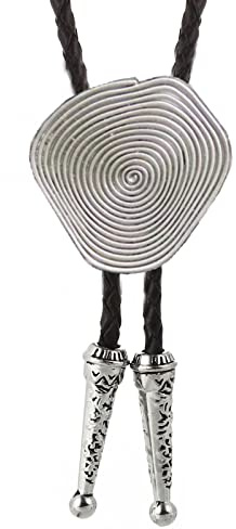 Bolo Ties Krawatte Für Herren - Europäische Und Amerikanische Handgemachte Diy-Lederseil-Handfingerabdruck-Persönlichkeits-Krawatte Für Männer Und Frauen Vintage-Neuheits-Halskette, Antikes Sil