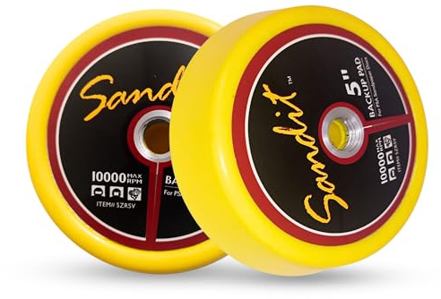 JUSTCUT 5 Sandit Backer Pad Hook & Loop PSA Backing Plate - Use Angle Grinder Sanding Polishing Discs - Accessories Sanding Buffing H&L Polishing Pads Backup Pads (Pressure Sensitive Adhesive)
