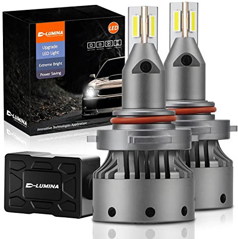 D-Lumina Lampadine 9005/HB3 LED Lenticolari,120W 20000LM 6500K Bianco,Versione Specifica per Proiettore,Kit di Conversione Faro LED Estremamente Luminoso,Plug and Play,Interferenza Anti-Radio,2 pezzi
