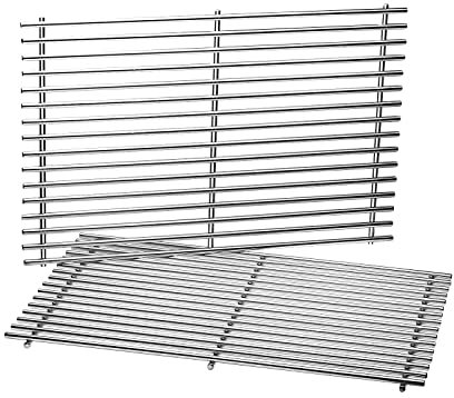 GIRXZYBX 7638 7639 7525 7527 44,5 cm Grillroste für Weber Spirit 300-Serie 310 E310 320 S310 S320 (Bedienknöpfe vorne) gekauft, Edelstahl Rost ersatzteile für Weber Spirit 300 and Spirit II 300