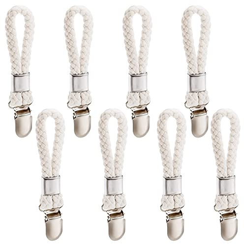 Lot de 8 porte-serviettes, porte-torchon, sans clip de couture, à accrocher, crochet beige pour cuisine, salle de bain, serviettes pour animaux domestiques, chaussettes, gants, pantalons,