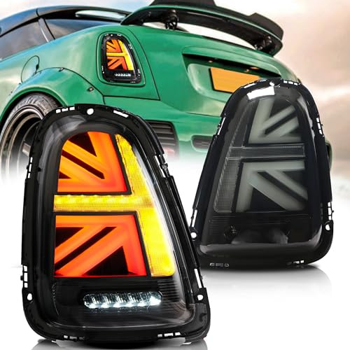 VLAND LED-Baklyktor för Mini Cooper R56 R57 R58 R59 2007-2013 Bakljus Lampenhet med välkomstljus (klar)