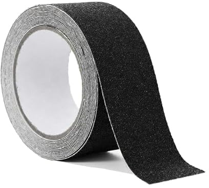 Halkfri grepptejp för skateboard utomhus vattentät, halkfri tejp 5 cm x 5 m, svart