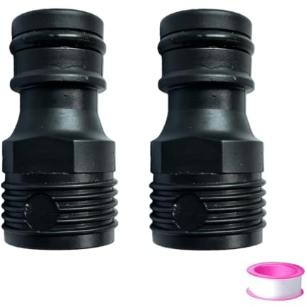 CZSYZCZS 2 Pack Garden Hose Tap Connector,1/2 inch Male Threaded Connector for Pipe1/2'' BSP Watering Fittings Faucet Adapter Quick (ABS 1/2 Thread)