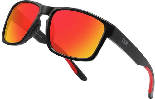 ULTR Sonnenbrille für Herren und Damen – Sport Sonnenbrille für Herren Polarisiert mit UV 400 Schutz – Leichte Sportbrille mit verspiegelten Gläsern und Anti-Slip-Pads