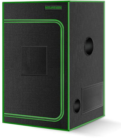 MELONFARM 2x2 Grow Tent, 24x24x36'' High Reflective 600D Diamond Mylar Canvas with Observation Window and Floor Tray for Hydroponic Indoor Plant Growing