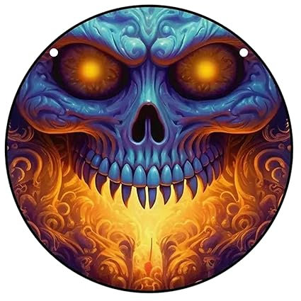 Halloween-Türkranz, Totenkopf, Acryl, Horror, Halloween, Totenkopf, Willkommens-Türschild, gruselige dekorative Halloween-Requisite für Innenhof, Wand, Tür, Garten, Schlafzimmer
