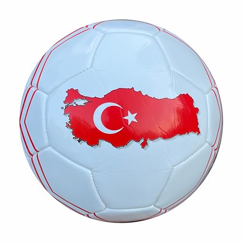 Erima Unisex-Erwachsene Nation Ball (7192460), white/red/yellow, 5