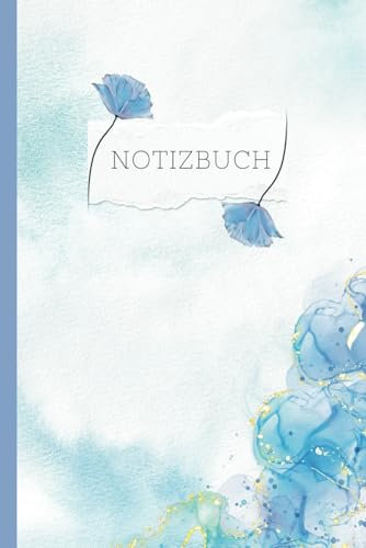 Notizbuch »Ein Hauch von Blau« für kreative Ideen, Träume und inspirierende Momente | gepunktet (dotted) | 120 nummerierte Seiten: 6x9 Zoll (ca. A5) ... Skizzenbuch, Gedankensammler | Softcover