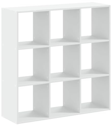 vidaXL Bücherregal Weiß 102x32x102 cm Holzwerkstoff