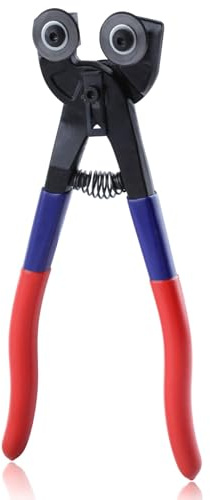 GOLD DEER 8 Inches Glass Tile Nippers Mosaic Tools Wheeled Mosaic Glass and Tile Nippers Glass Mosaic Cutter Mosaic Tools for Glass & Ceramic Cutting and Grinding Double Dipped Plastic Handle