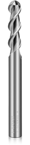 3/16 Carbide Ball Nose End Mills - 2 Flutes End Mill Bits, Tungsten Milling Bit CNC Cutting Tools for Stainless Steel, Forge Steel, Hardened Steel, Copper, Alloys & More