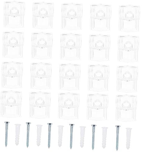 Housoutil Mirror Clip Glass Clips for Glass Mirror Mounting Fixing Supplies for Wall