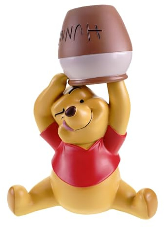 Gartenfigur Winnie Pooh 40 cm Dekorative Polyresin-Figur für Garten und Terrasse - Liebevolle Disney-Deko mit Honigtopf, 41,5 x 30,2 x 18,6 cm - Perfekte Geschenkidee für Disney-Fans
