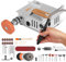 96 Watt Dual Motor Mini Table Power Cutter, Portable Precision Hobbyist Table Saw for Woodworking, 16mm Depth of Cut, Adjustable Speed and Angle