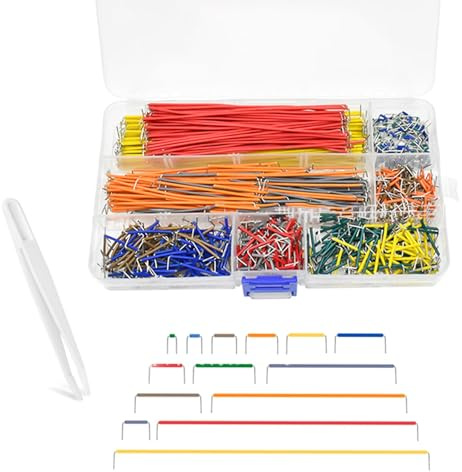 YFaith 840 Pezzi Fili Jumper Breadboard, Forma di U Flessibile Fili Jumper Kit, non Richiede Saldatura Filo Wire Ponticello, 14 Misure, con Pinzette di Plastica per Collegamenti Fili Breadboard