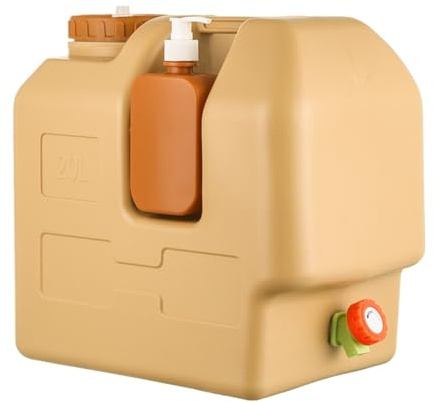 Dispensador de agua multifuncional de 20 litros para actividades al aire libre como senderismo y camping de emergencias con grifo
