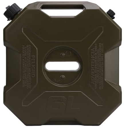 Tank de Torvex, contenedor de almacenamiento de gasolina 6L 1.6 galones compatibles con CAR de motocicleta de vehículos fuera de carretera UTV ATV, bote de gas de repuesto (ABS 2)