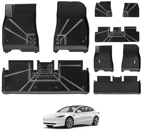 3W Fußmatten & Autoteppiche für Tesla Model 3 Highland 2024-2026