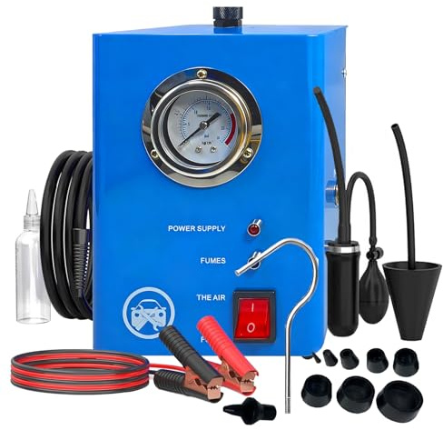 TECKZOON Macchina del Fumo per Auto, Rilevatore Perdite Fumo 12V Macchina del Fumo EVAP, Rilevatore di Prova di Perdite del Sistema di Carburante per Auto, Motociclo, Autocarro, SUV, Barca