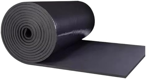 Tapis d'isolation Rouleau Mousse Caoutchouc Autocollant Isolation Phonique Polyvalente Facile À Découper Idéal Pour Les Toits Les Voitures Tapis D'isolation Phonique(2PCS-10mm-50cmx200cm)