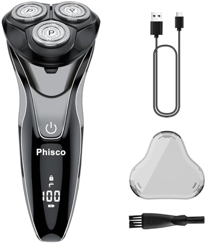 Electric Razor for Men with Pop-Up Trimmer, Rechargeable IPX7 Waterproof Electric Shaver, Fast Charging Shavers for Men, 120Mins Runtime, Gentle on Sensitive Skin