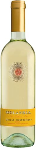 Solandia Grillo Chardonnay Sicilia DOC - Vino Bianco, 750 ml (Confezione da 5)
