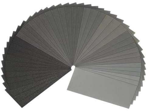CONVENCY 42 Sheets Wet and Dry Sandpaper Set, Sand Paper 120-3000 Grit for Woodworking, Automotive, Craft & DIY Enthusiasts