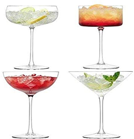 LSA LL05 Lulu Champagne/Cocktail Glass 200-310 ml Clear Assorted x 4