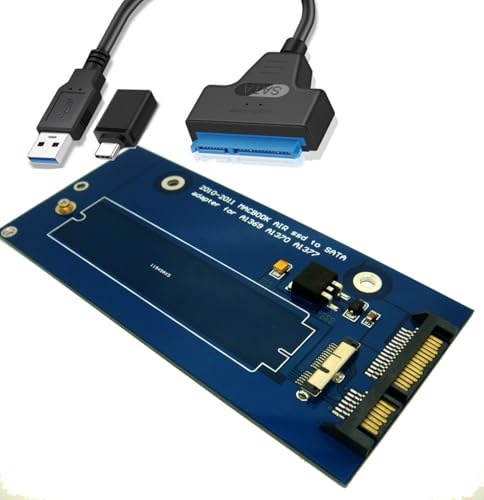 18 pines a SATA adaptador tarjeta con cable USB 2.0 SATA para SSD de 2010 – 2011 Macbook Air A1369 A1370 A1377